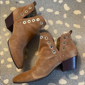 Sam Edelman Tan Suede Ankle Booties